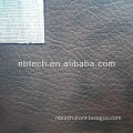 Brown crumpled synthetic pvc leather fabric